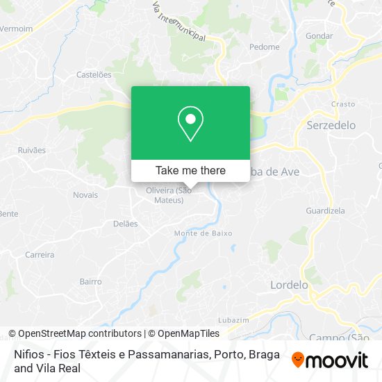 Nifios - Fios Têxteis e Passamanarias map