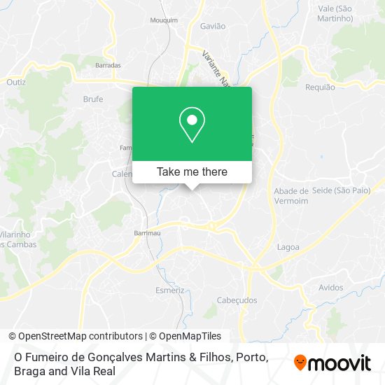 O Fumeiro de Gonçalves Martins & Filhos mapa