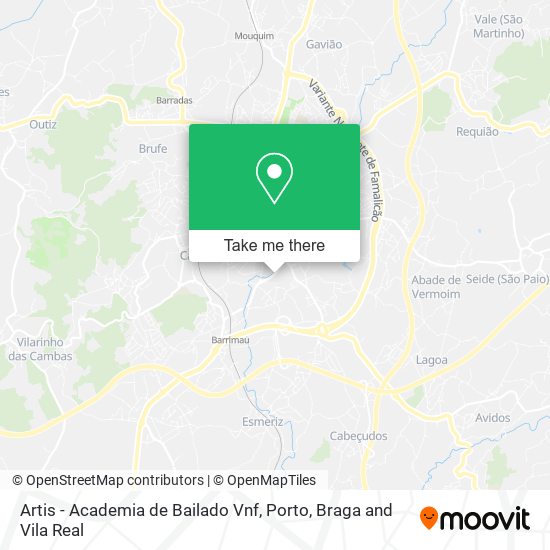 Artis - Academia de Bailado Vnf map