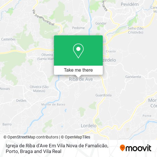 Igreja de Riba d'Ave Em Vila Nova de Famalicão mapa