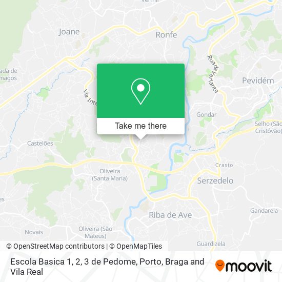 Escola Basica 1, 2, 3 de Pedome map