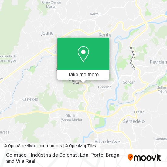 Colmaco - Indústria de Colchas, Lda mapa