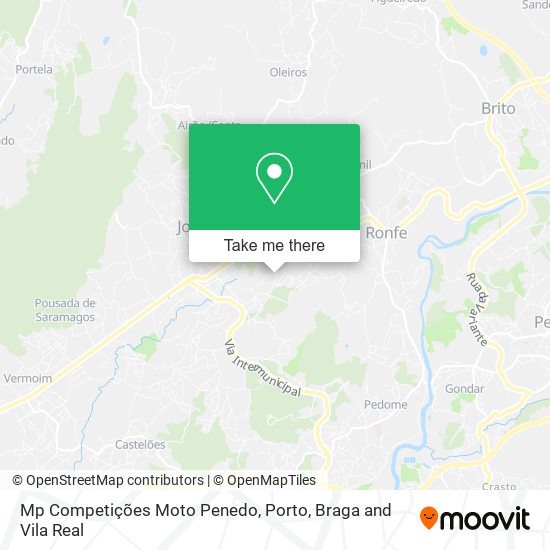 Mp Competições Moto Penedo map