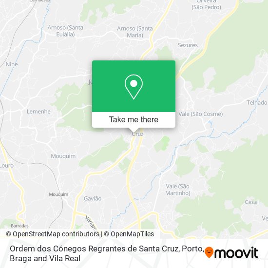 Ordem dos Cónegos Regrantes de Santa Cruz mapa