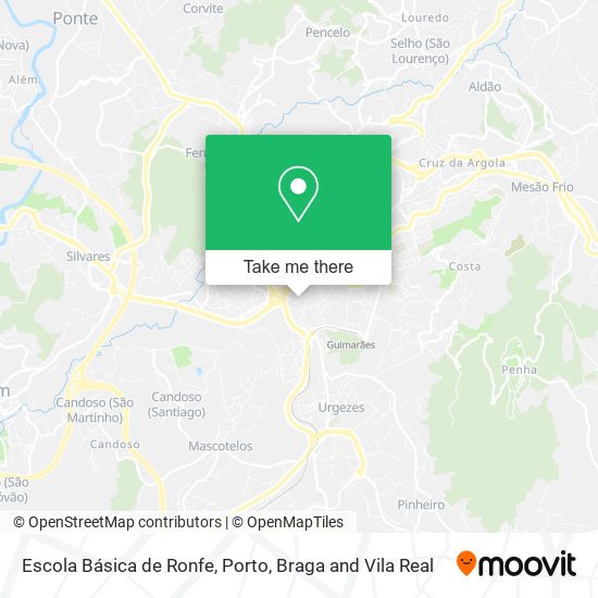 Escola Básica de Ronfe map