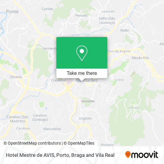 Hotel Mestre de AVIS mapa