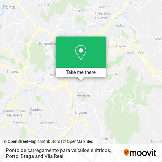 Ponto de carregamento para veículos elétricos mapa