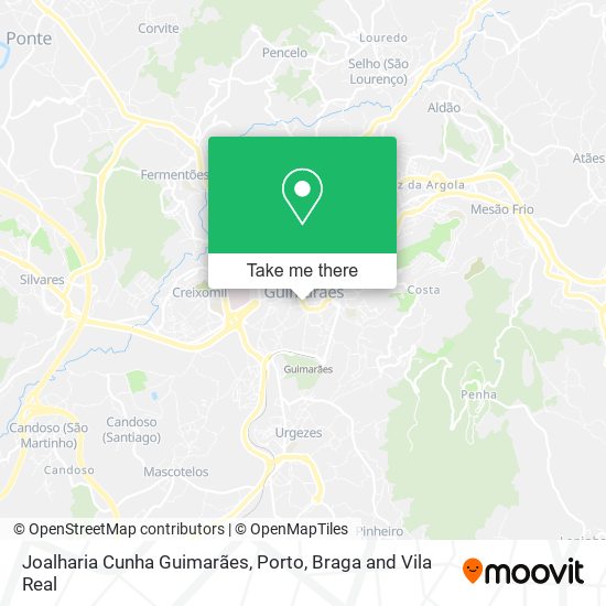 Joalharia Cunha Guimarães mapa