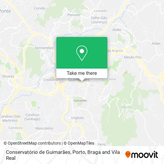 Conservatório de Guimarães mapa