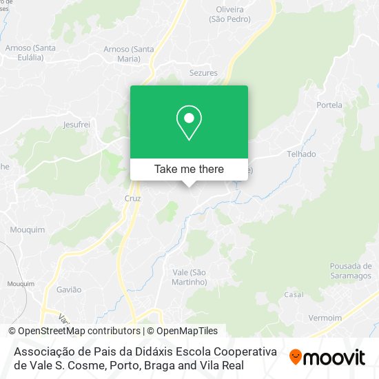 Associação de Pais da Didáxis Escola Cooperativa de Vale S. Cosme map