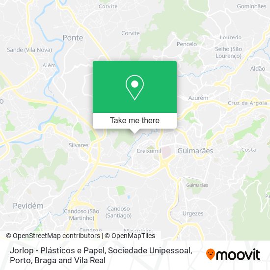 Jorlop - Plásticos e Papel, Sociedade Unipessoal map