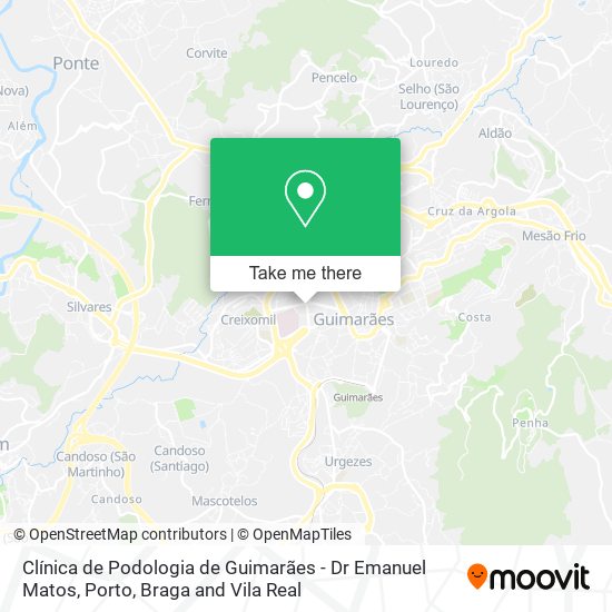 Clínica de Podologia de Guimarães - Dr Emanuel Matos map