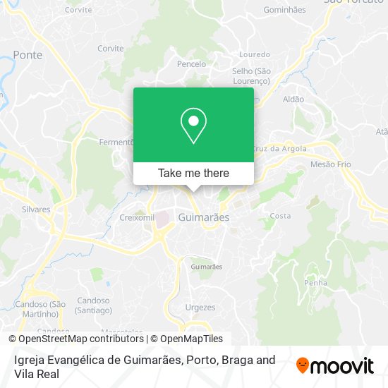 Igreja Evangélica de Guimarães mapa