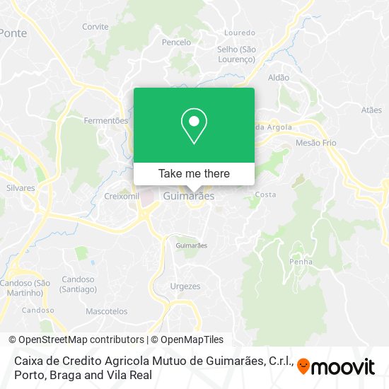Caixa de Credito Agricola Mutuo de Guimarães, C.r.l. map