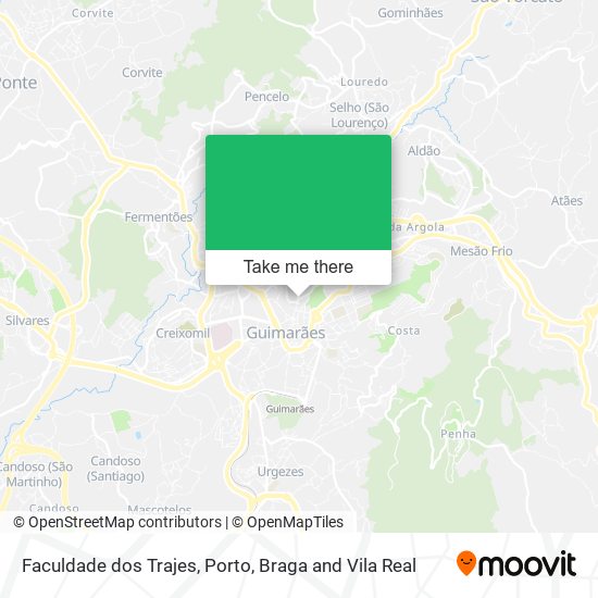 Faculdade dos Trajes mapa