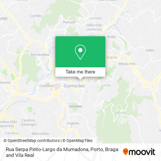 Rua Serpa Pinto-Largo da Mumadona map