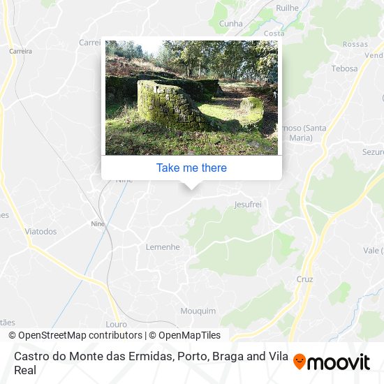 Castro do Monte das Ermidas map