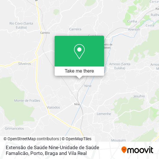 Extensão de Saúde Nine-Unidade de Saúde Famalicão map