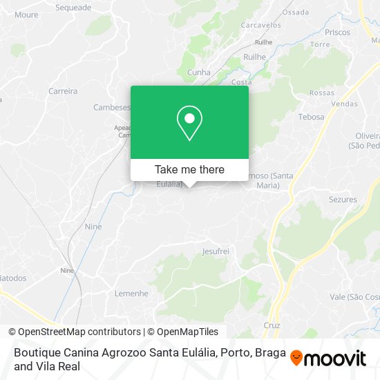 Boutique Canina Agrozoo Santa Eulália map