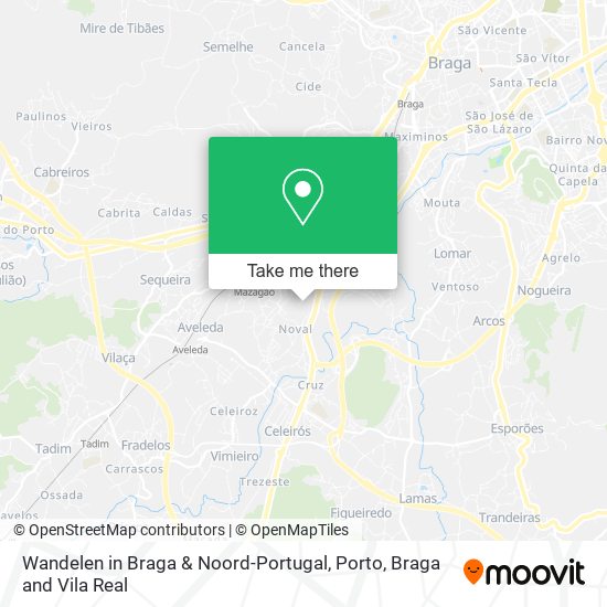 Wandelen in Braga & Noord-Portugal map
