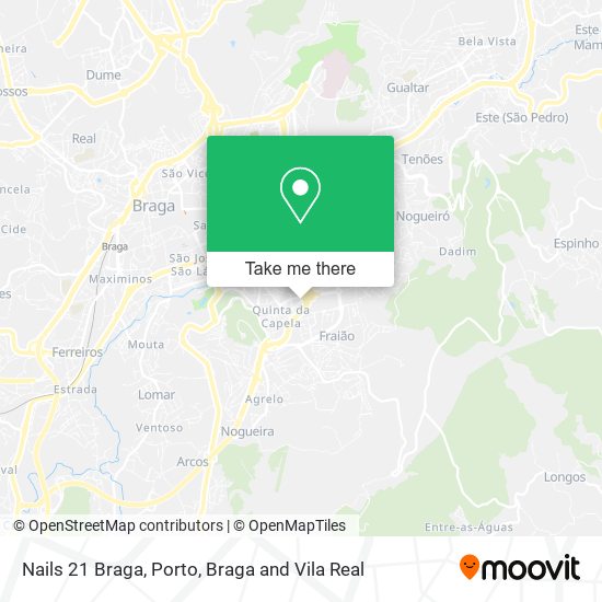 Nails 21 Braga map