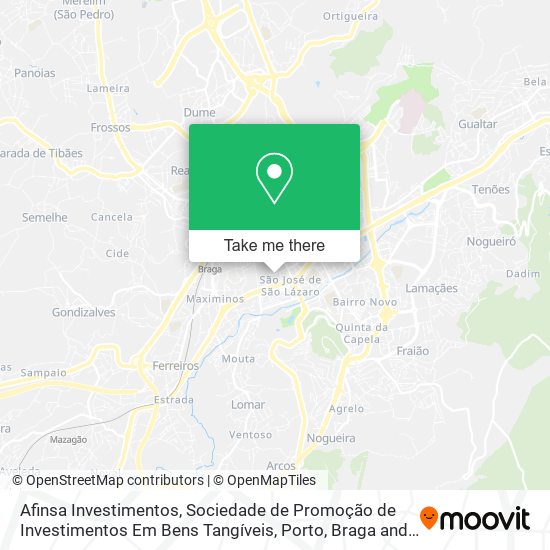 Afinsa Investimentos, Sociedade de Promoção de Investimentos Em Bens Tangíveis map