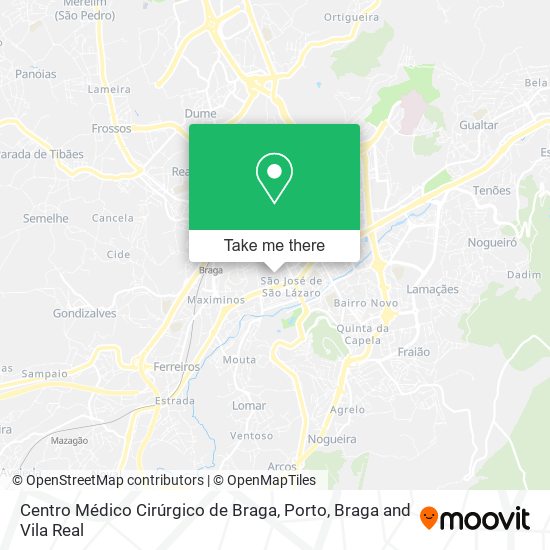 Centro Médico Cirúrgico de Braga mapa