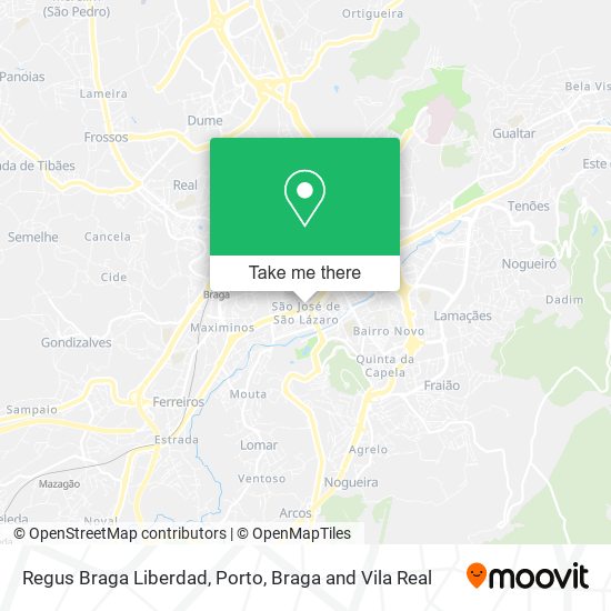 Regus Braga Liberdad map