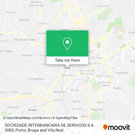 SOCIEDADE INTERBANCARIA DE SERVICOS S A SIBS map