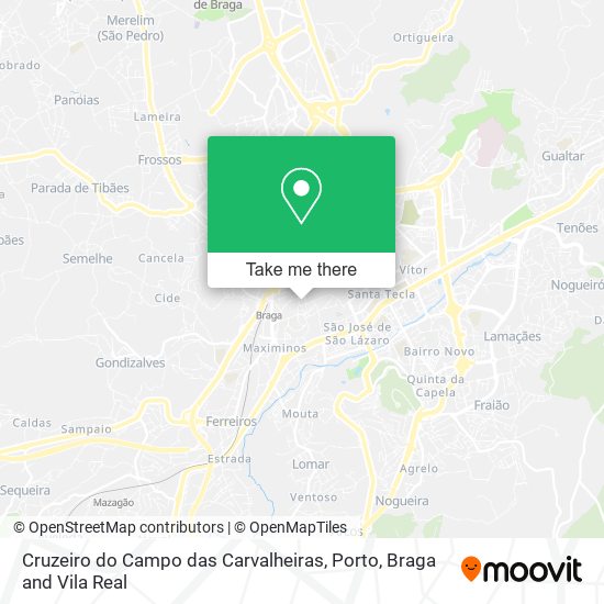 Cruzeiro do Campo das Carvalheiras map