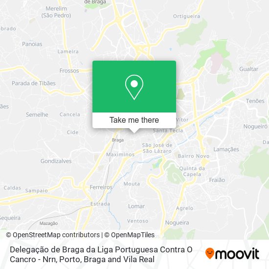 Delegação de Braga da Liga Portuguesa Contra O Cancro - Nrn map