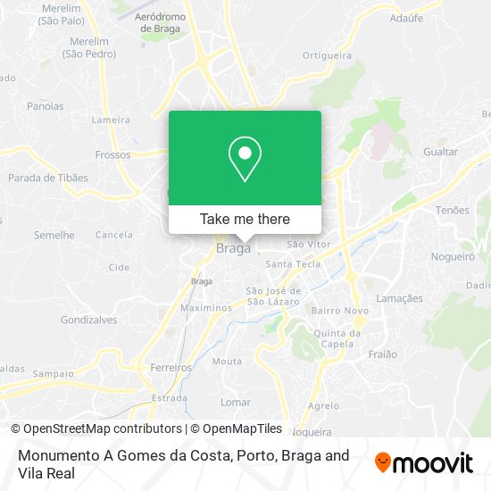 Monumento A Gomes da Costa mapa