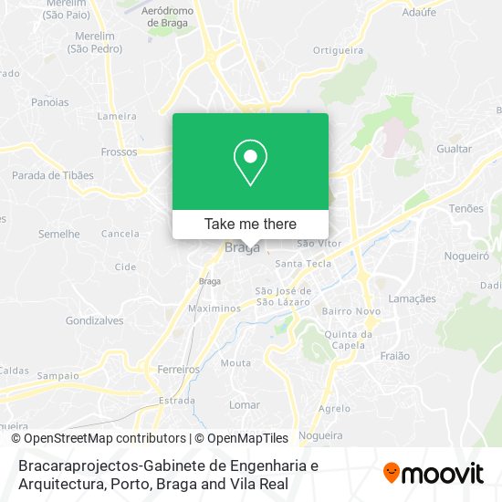 Bracaraprojectos-Gabinete de Engenharia e Arquitectura mapa