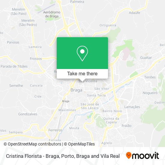 Cristina Florista - Braga map