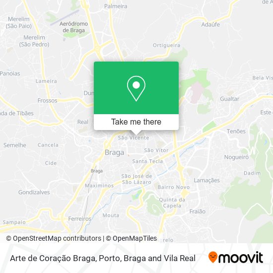 Arte de Coração Braga mapa