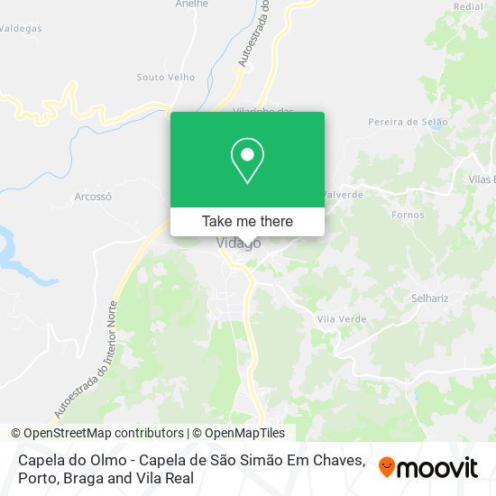 Capela do Olmo - Capela de São Simão Em Chaves map