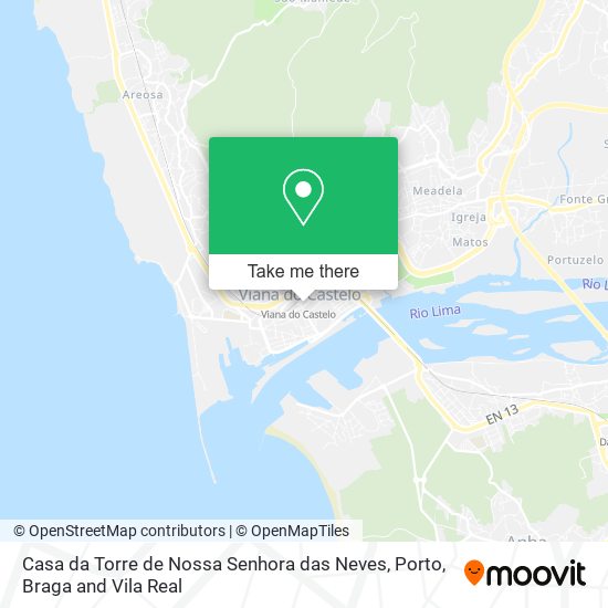 Casa da Torre de Nossa Senhora das Neves mapa