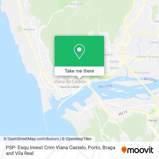 PSP- Esqu Invest Crim Viana Castelo map