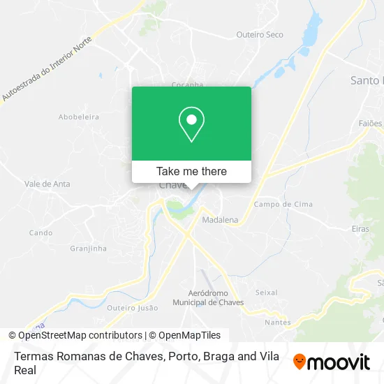 Termas Romanas de Chaves map