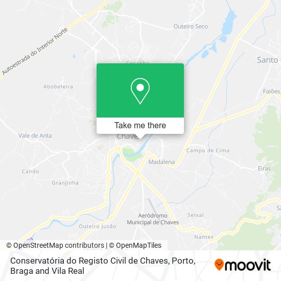Conservatória do Registo Civil de Chaves map