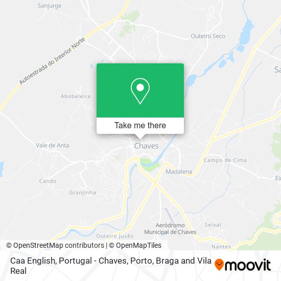 Caa English, Portugal - Chaves map