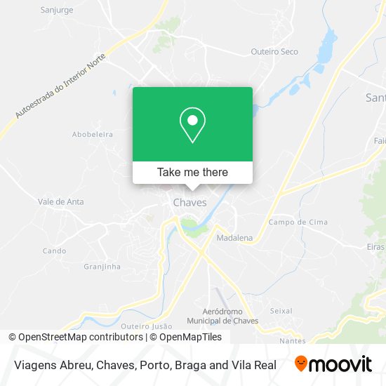 Viagens Abreu, Chaves map