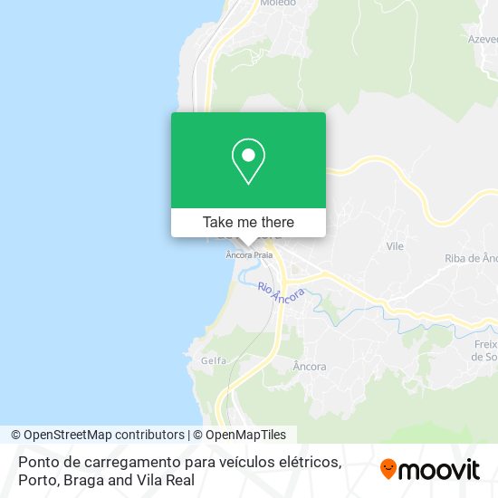 Ponto de carregamento para veículos elétricos map