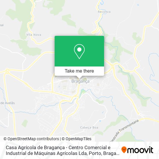 Casa Agrícola de Bragança - Centro Comercial e Industrial de Máquinas Agrícolas Lda mapa