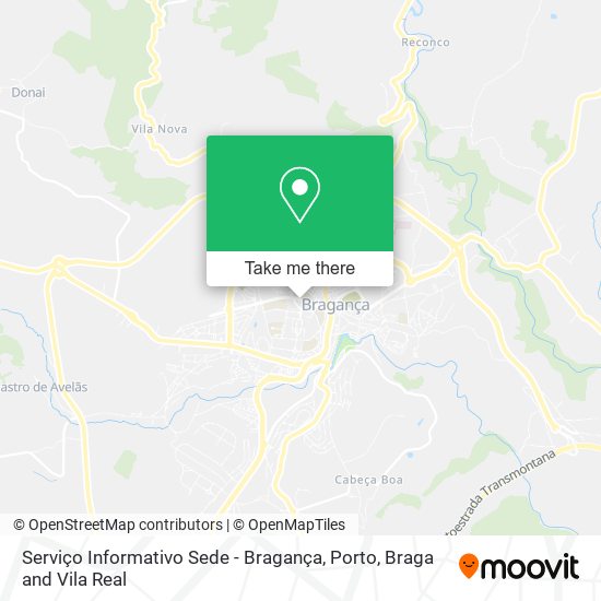 Serviço Informativo Sede - Bragança map