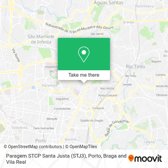Paragem STCP Santa Justa (STJ3) map