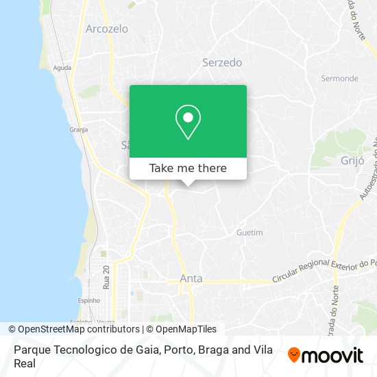 Parque Tecnologico de Gaia map