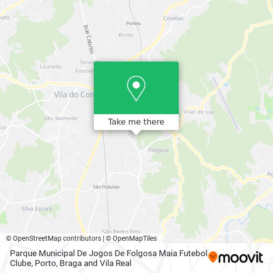 Parque Municipal De Jogos De Folgosa Maia Futebol Clube map