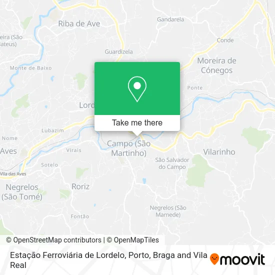 Estação Ferroviária de Lordelo map