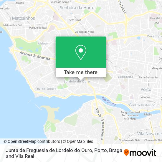 Junta de Freguesia de Lordelo do Ouro mapa